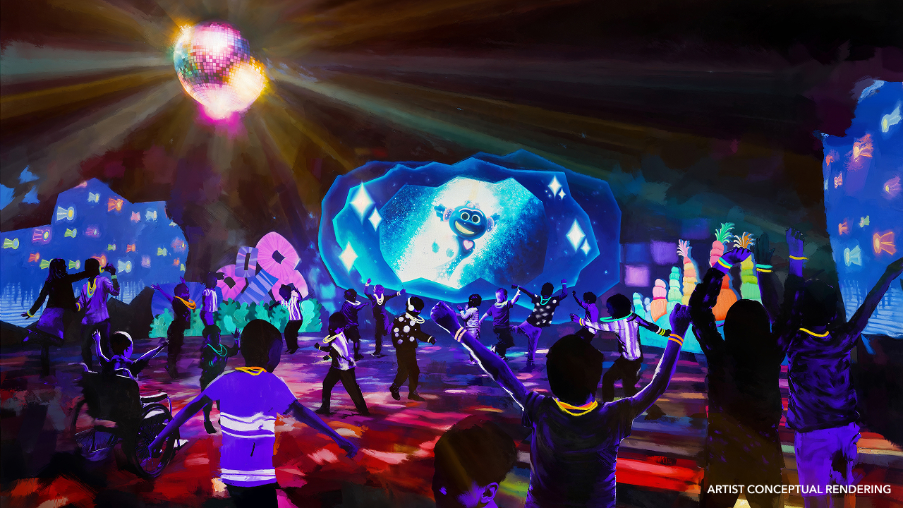 DreamWorks' TrollsFest King Trollex Techno Dance Party rendering
