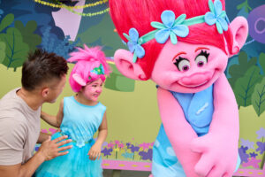 Fun abounds at DreamWorks’ TrollsFest where the music is bumping and the energy is pumping in the liveliest party in Troll Kingdom. Families can meet Poppy, Branch and the rest of the DreamWorks’ Trolls gang. 