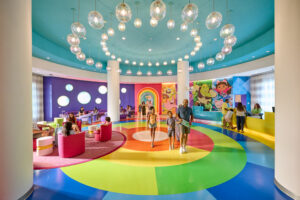 Universal Kids Resort Hotel lobby with guests